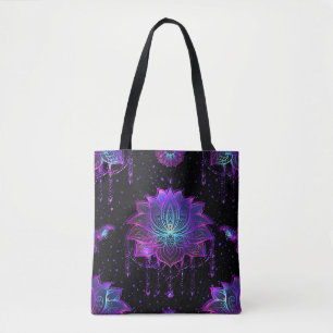 Verzierte Lotus-Blume Nahtloses Symbol Tasche