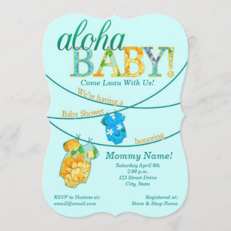 Verzierte Luau Babydusche Einladung