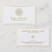 Verzierte Mandala-Blüte Visitenkarte (Vorne/Hinten)