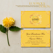 Verzierte Mandarine Orange mit Logo-Chic Inspirati Visitenkarte