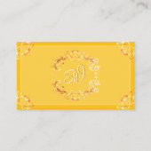 Verzierte Mandarine Orange mit Monogramm Inspirati Visitenkarte (Vorderseite)