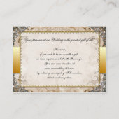 Verzierte Märchenbuch-Geschenkkartei Begleitkarte (Rückseite)