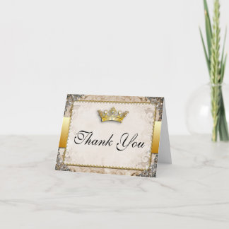 Verzierte Märchenhochzeit Dankeschön Karte