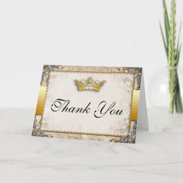 Verzierte Märchenhochzeit Dankeschön Karte