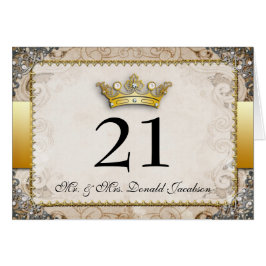 Verzierte Märchenkarte Tischnummer