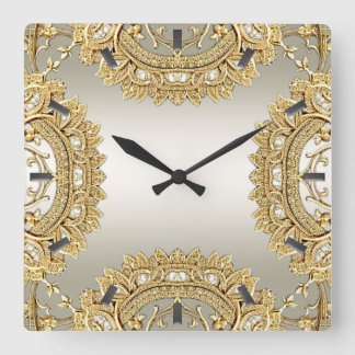 Verzierte Maueruhr Quadratische Wanduhr