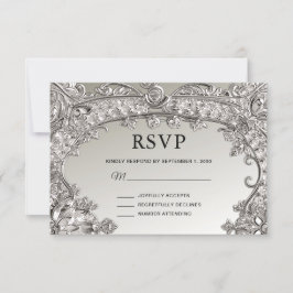 Verzierte moderne RSVP-Karte RSVP Karte