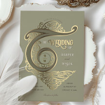 Verzierte Monogram Wedding Elegant Typografie