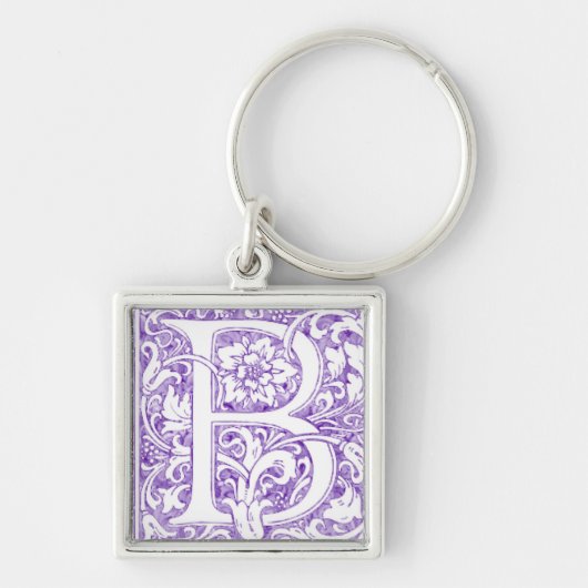 verzierte Monogramm ‚B‘ Schlüsselanhänger (Vorne)