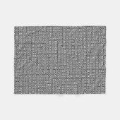 Verzierte Monogramm-Fliesen-Decke Fleecedecke (Vorderseite (Horizontal))