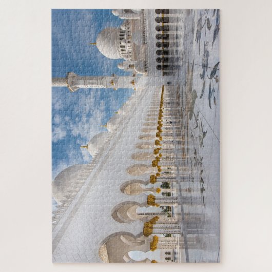 Verzierte Moschee in Abu Dhabi Moschee Außenbereic Puzzle (Vertikal)