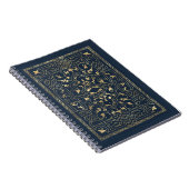 Verzierte Navy und Gold Frame Notebook Notizblock (Rechte Seite)