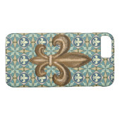 Verzierte New- OrleansgoldLilie Case-Mate iPhone Hülle (Rückseite (Horizontal))