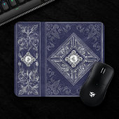 Verzierte Opulenz | Blauer und Silberschmuck Geblü Mousepad