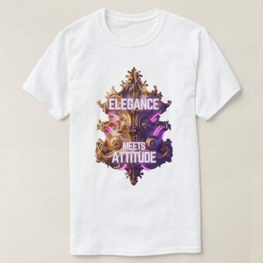 Verzierte Opulenz - Elegante Begegnung Höhenlage T-Shirt (Design vorne)