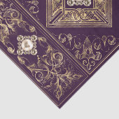 Verzierte Opulenz | Lila und Goldschmuck Geblüht Seidenpapier (Ausschnitt)