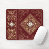 Verzierte Opulenz | Red and Gold Jeweles Geblüht Mousepad (Mit Mouse)