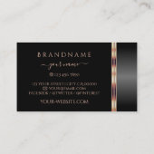 Verzierte Ornamente aus Schwarz und Rose mit Logo Visitenkarte (Rückseite)