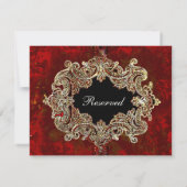 Verzierte Party-Tischkarte Einladung (Rückseite)