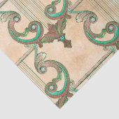 Verzierte Patina Harps auf Tan Decoupage Seidenpapier (Detail)