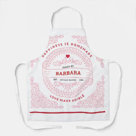 Verzierte PINKS Scroll Liebe aus essbaren Hipster Schürze