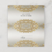 Verzierte Platzkarte (Außenseite Aufgefaltet)