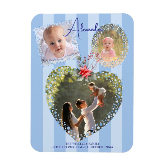 Verzierte Rahmen 3 Foto 1 Weihnachtskalender KARTE Magnet (Vertikal)