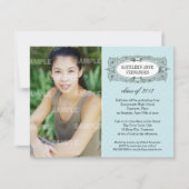 Verzierte Rahmen Abschluss Einladung (Vorderseite)