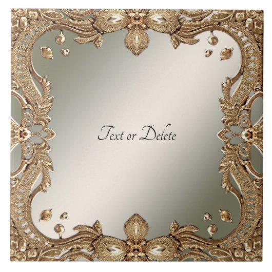 Verzierte Rahmen-Keramik Fliese (Vorderseite)