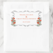 Verzierte Rahmen- und Blumenaufkleber Rechteckiger Aufkleber (Tasche)