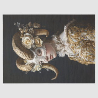 Verzierte Ram Masquerade Kostümdekor Seidenpapier