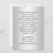 Verzierte Red Black Silver Post Wedding Celebratio Einladung (Rückseite)