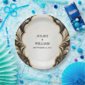 Verzierte Retro-Arabisch-Exotic-Bold-Damask-Hochze Pappteller (Party)