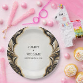 Verzierte Retro-Arabisch-Exotic-Bold-Damask-Hochze Pappteller (Party)