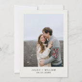 Verzierte Retro-Arabisch-Exotic-Bold-Damask-Hochze Save The Date (Rückseite)