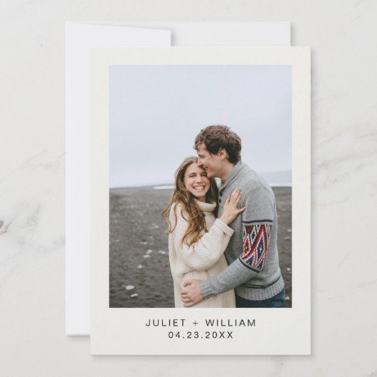 Verzierte Retro-Arabisch-Exotic-Bold-Damask-Hochze Save The Date (Rückseite)