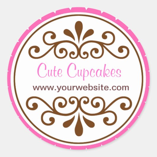 Verzierte Rollen-Aufkleber Runder Aufkleber (Vorderseite)