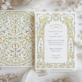 Verzierte romantische Weinkellerei Einladung