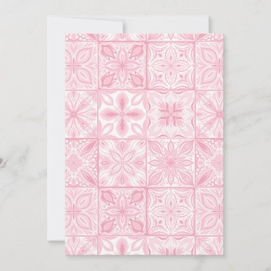 Verzierte rosa Fliesen (Vorderseite)