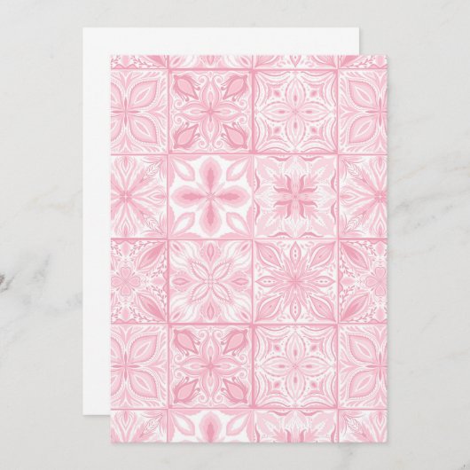 Verzierte rosa Fliesen (Vorne/Hinten)