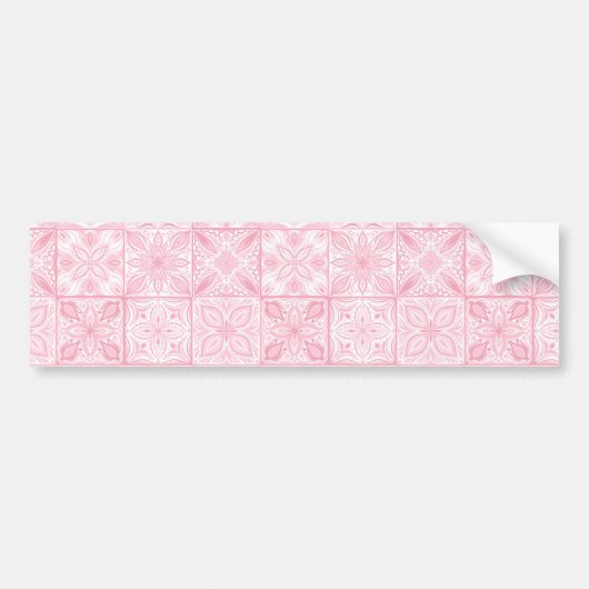 Verzierte rosa Fliesen Autoaufkleber (Vorne)