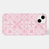Verzierte rosa Fliesen Case-Mate iPhone Hülle (Rückseite (Horizontal))