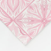Verzierte rosa Fliesen Fleecedecke (Ecke)