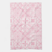 Verzierte rosa Fliesen Geschirrtuch (Vertikal)