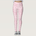 Verzierte rosa Fliesen Leggings<br><div class="desc">Handgemalte verzierte Fliesen mit Blumenelementen</div>