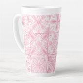 Verzierte rosa Fliesen Milchtasse (Linke Ecke)