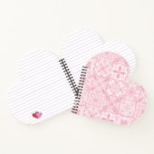 Verzierte rosa Fliesen Notizblock (Innenseite)