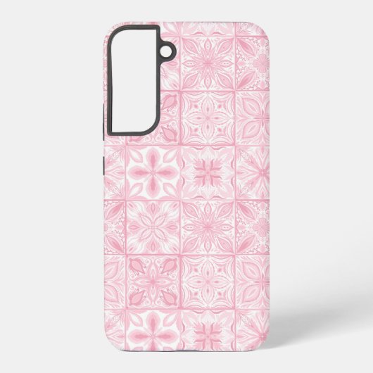 Verzierte rosa Fliesen Samsung Galaxy Hülle (Rückseite)