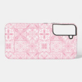 Verzierte rosa Fliesen Samsung Galaxy Hülle (Rückseite (Horizontal))