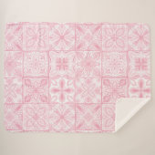 Verzierte rosa Fliesen Sherpadecke (Vorderseite (Horizontal))
